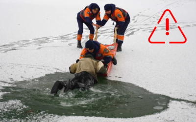 Об опасностях выхода на лед предупредили в МЧС