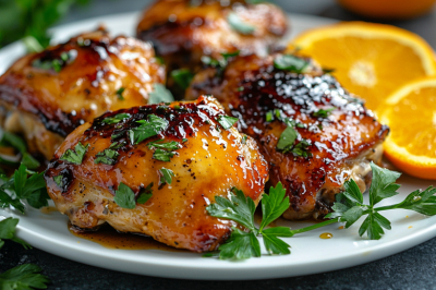 Превращаю куриные бедра в ресторанное блюдо &mdash; запекаю в апельсиновой глазури с имбирем и соевым соусом