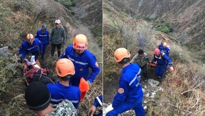 Сломавшую ногу эвакуировали из гор в Алматинской области