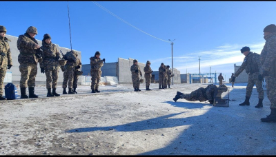 Боевая подготовка: Сотрудники военного госпиталя Абайского гарнизона провели практические занятия