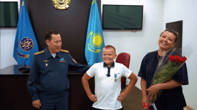10-летний герой из Кокшетау получил медаль МЧС РК