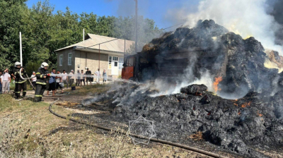 Грузовик с сеном сгорел в Туркестанской области